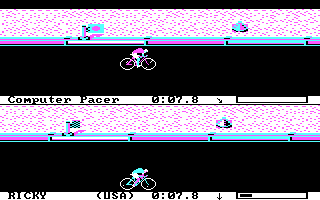 Summer Games II (PC Booter) screenshot: Cycling.
