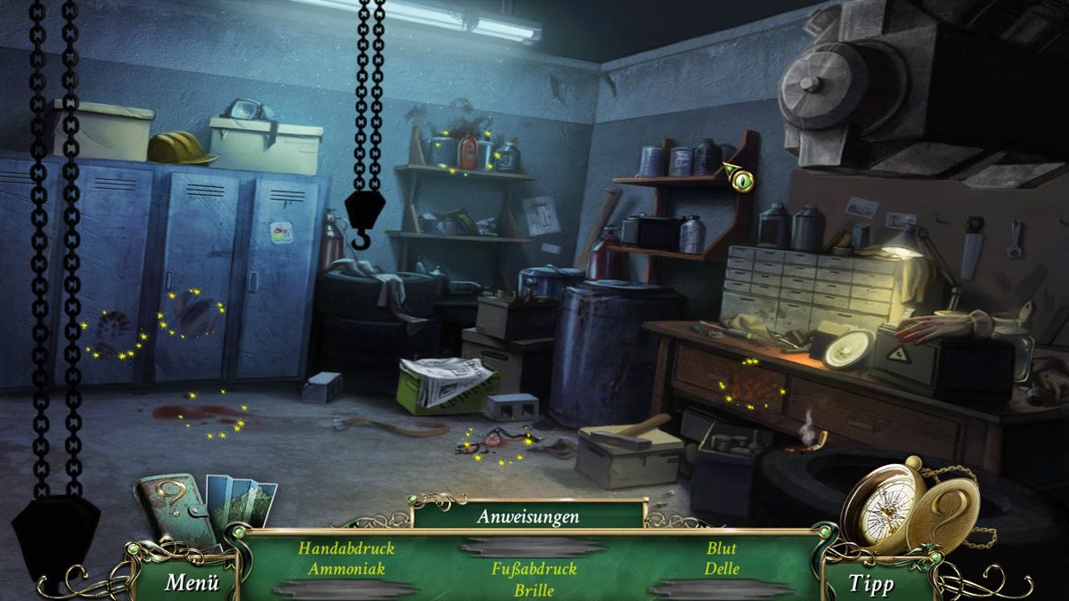 9 Clues: The Secret of Serpent Creek (Windows) screenshot: Finding the clues for a detective scene