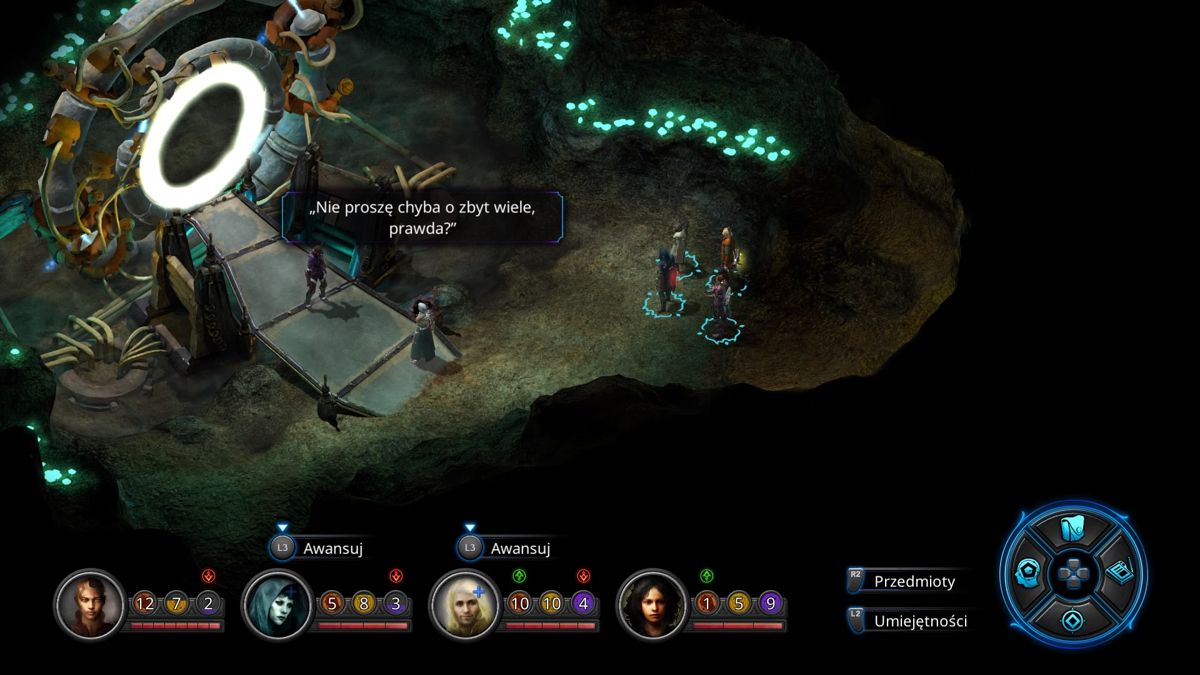 Torment: Tides of Numenera (PlayStation 4) screenshot: Changing God and the First One