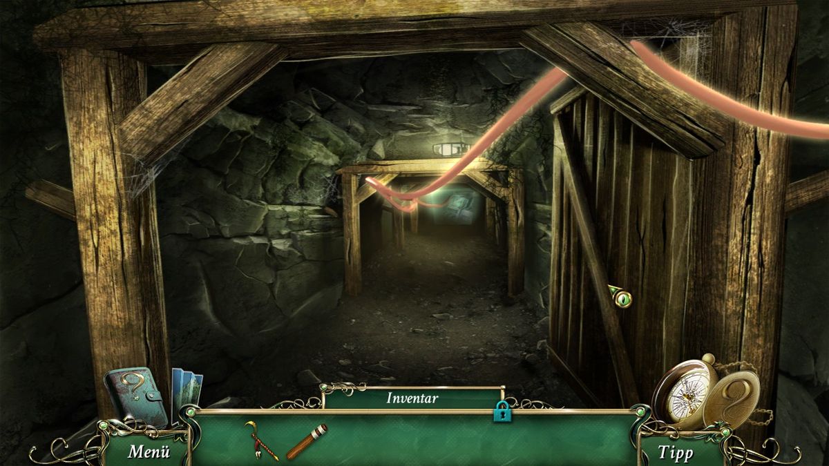 9 Clues: The Secret of Serpent Creek (Windows) screenshot: Following the glowing cable