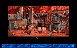 Martian Memorandum (DOS) screenshot: Looks like Arnold was here...