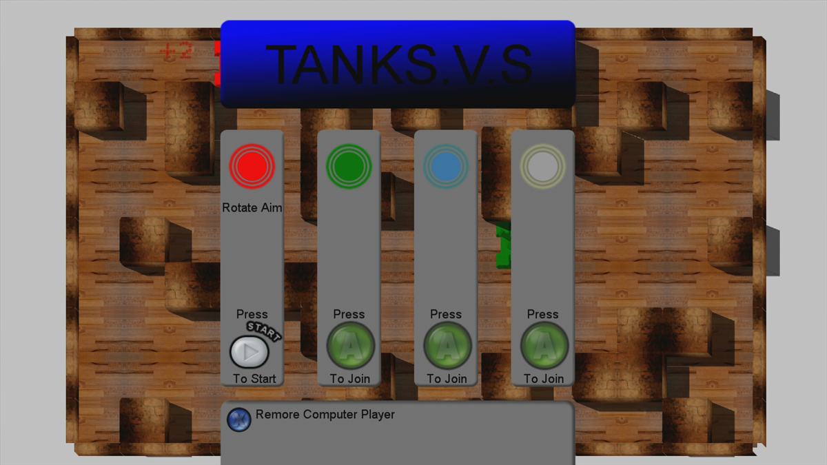 Tanks. V.S. (Xbox 360) screenshot: Setting up a match (Trial version)