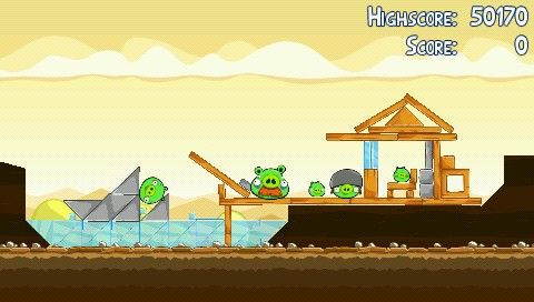 Angry Birds (PSP) screenshot: Hmm, fishing?