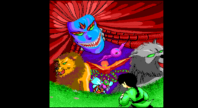 Qi Xiao Quan (DOS) screenshot: Ranma faces the villain