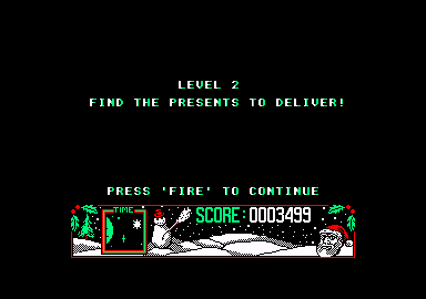 The Official Father Christmas (Amstrad CPC) screenshot: Level 2