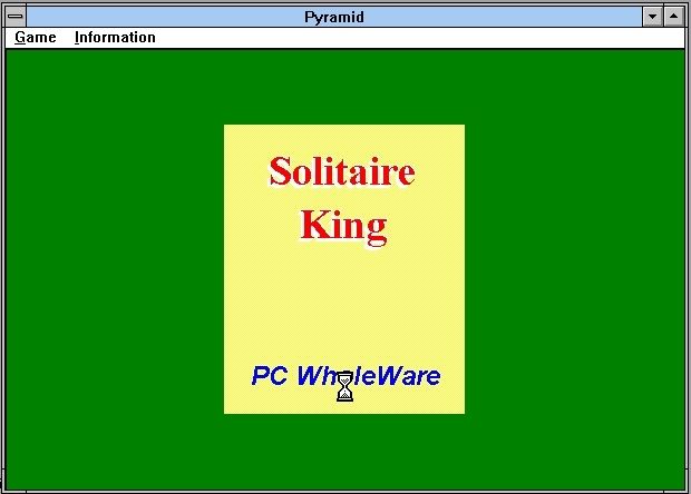 Solitaire King: Pyramid (Windows 3.x) screenshot: The title screen. This is not displayed for very long and it is replaced by the game screen