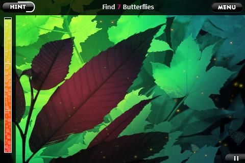 pure hidden (iPhone) screenshot: Shady Butterflies mode multiple - 7 objects