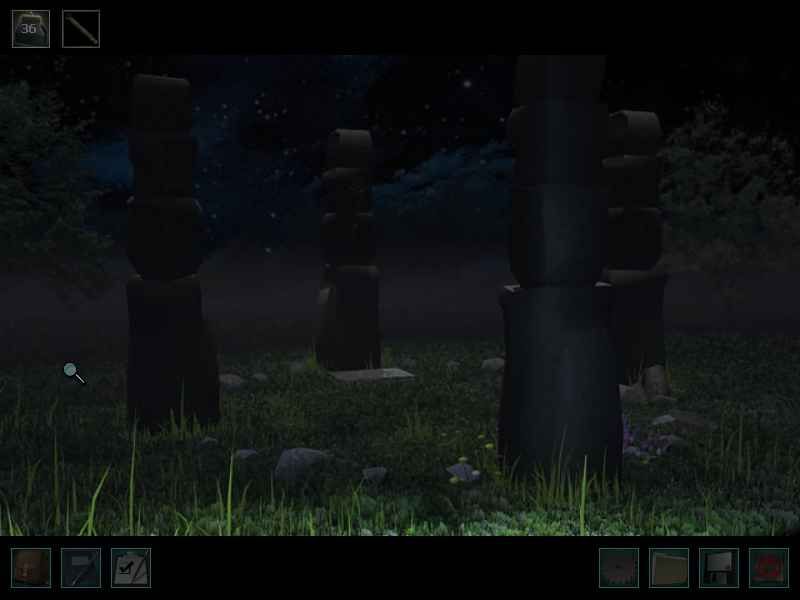 Nancy Drew: The Haunting of Castle Malloy (Windows) screenshot: Strange stone statues.