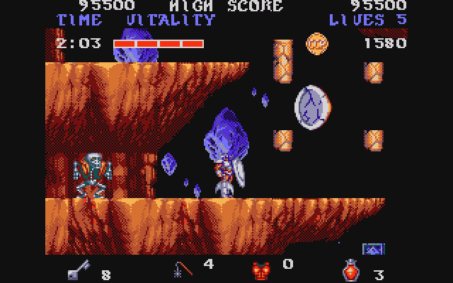 Black Tiger (Amiga) screenshot: Am I near an asteroid field?