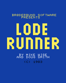 Lode Runner (VIC-20) screenshot: Title screen