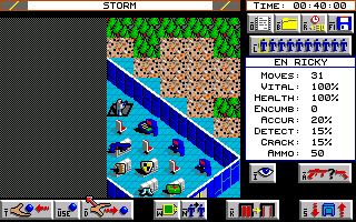 Breach 2 (Amiga) screenshot: In game play.