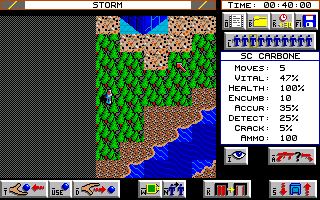 Breach 2 (Amiga) screenshot: In the woods.