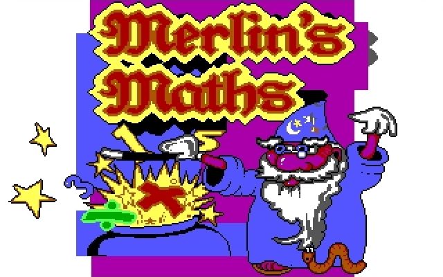 Fun School: Maths (DOS) screenshot: Title screen (EGA)