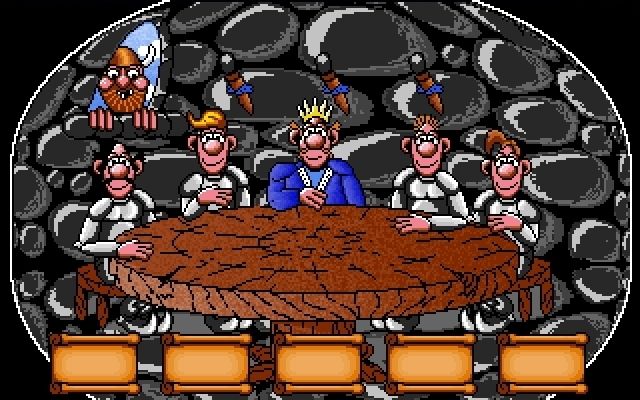 Fun School: Maths (DOS) screenshot: The Crystal Conference: Get too many wrong and the Vikings appear