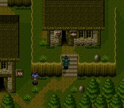 Dark Kingdom (SNES) screenshot: Visiting a peaceful town