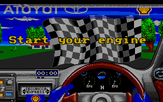 Toyota Celica GT Rally (Amiga) screenshot: Start your engines!