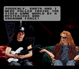 Wayne's World (SNES) screenshot: The awesome background story...NOT!