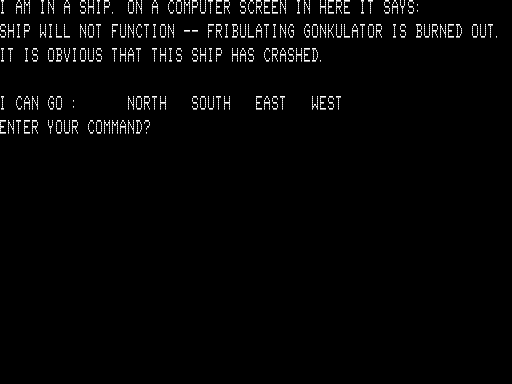 Journey to the Center of the Earth Adventure (TRS-80) screenshot: Starting Off