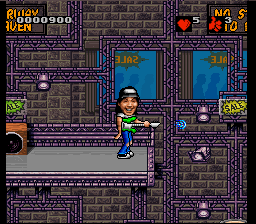 Wayne's World (SNES) screenshot: Unleashing sonic power