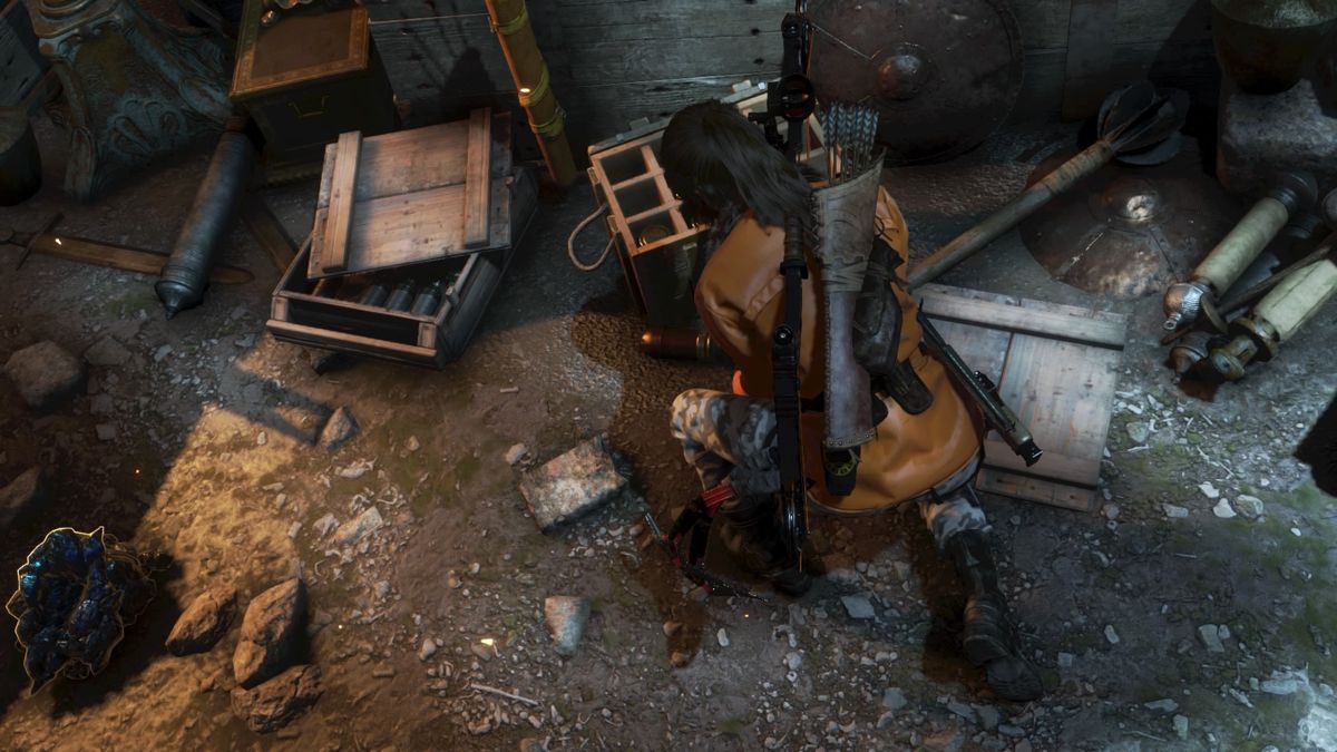 Rise of the Tomb Raider: 20 Year Celebration (PlayStation 4) screenshot: Rise of the Tomb Raider - Found me a new type of ammo