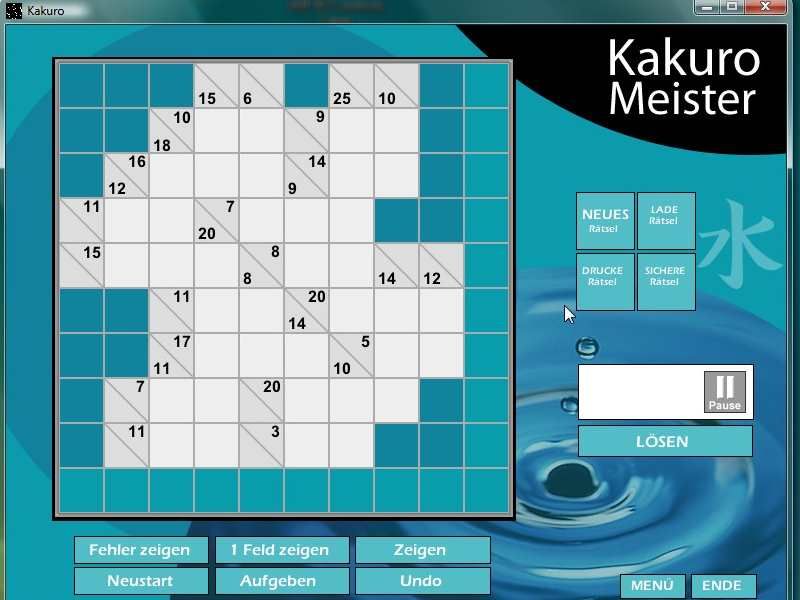 Screenshot of Kakuro (Windows, 2006) MobyGames