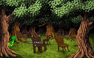 Dračí Historie (DOS) screenshot: Visiting chairs