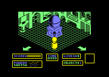 Bomb Scare (Amstrad CPC) screenshot: Starting the game