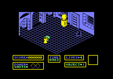 Bomb Scare (Amstrad CPC) screenshot: There are enemies here.