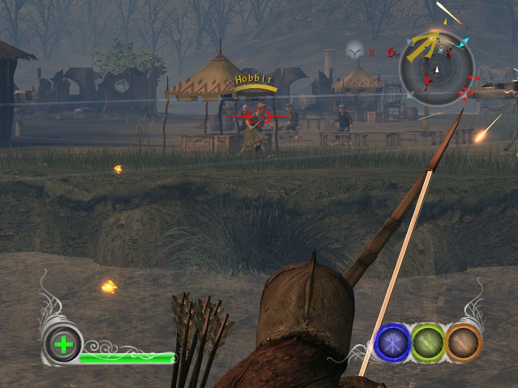 The Lord of the Rings: Conquest (Windows) screenshot: Like hunting fish in a barrel - just way more fun.