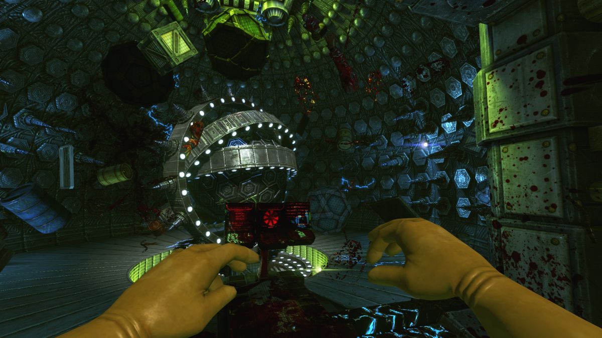 Viscera Cleanup Detail (Windows) screenshot: Now, sure, plenty of Anti-Gravity devices LOOK EVIL if you're not familiar with the engineering principals behind the scenes.