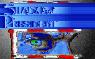Shadow President (DOS) screenshot: Main Title (Nice paint brush effects)