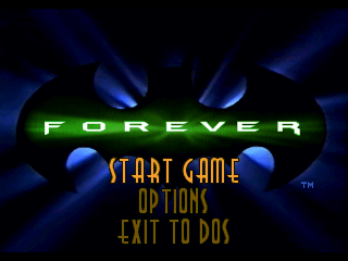 Batman Forever (DOS) screenshot: Main menu
