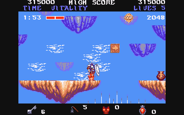 Black Tiger (Amiga) screenshot: Stage 6