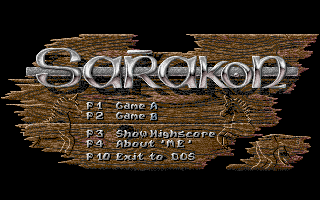 Sarakon (DOS) screenshot: Title screen (VGA)