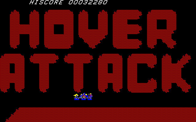 Hover Attack (PC-88) screenshot: Title screen