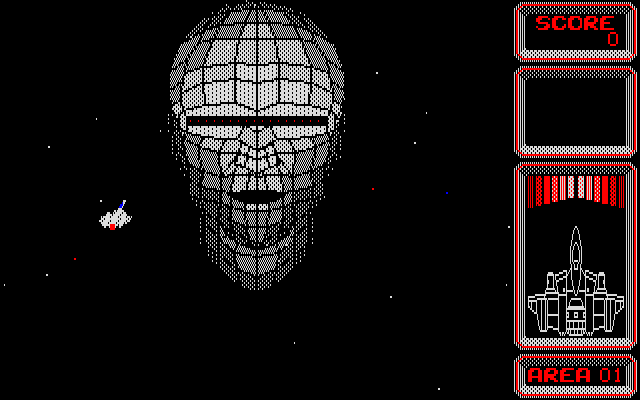 Silpheed (PC-88) screenshot: I'm so hungry I could eat a spaceship