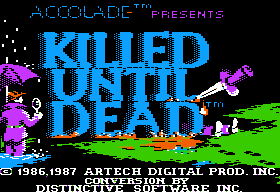 Killed Until Dead (Apple II) screenshot: Title screen.