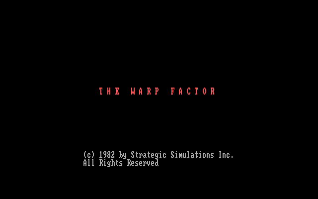 The Warp Factor (DOS) screenshot: Title screen 1 (CGA)