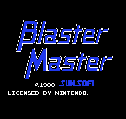 Blaster Master (NES) screenshot: Title screen (European version)