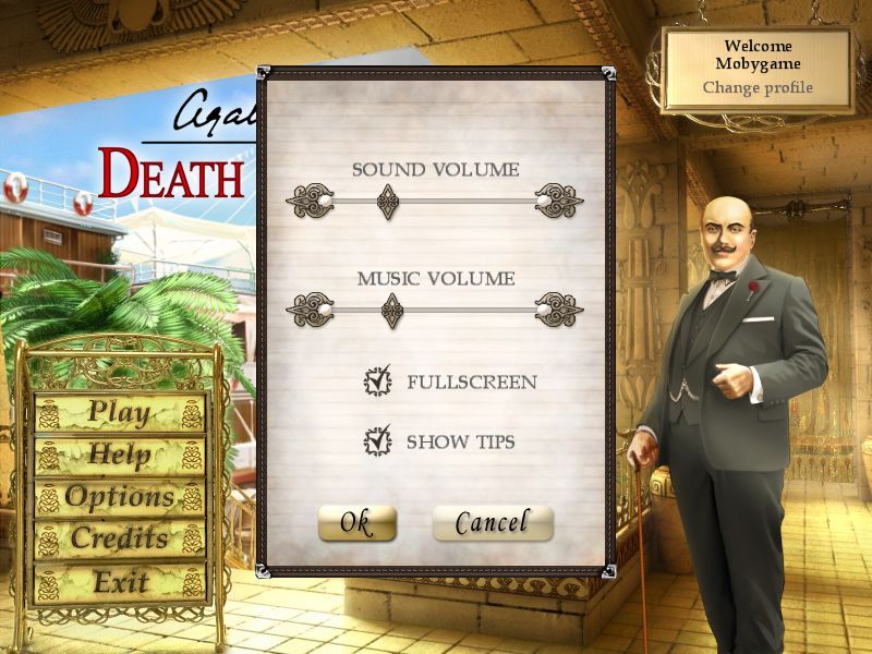 Agatha Christie: Death on the Nile (Macintosh) screenshot: Options