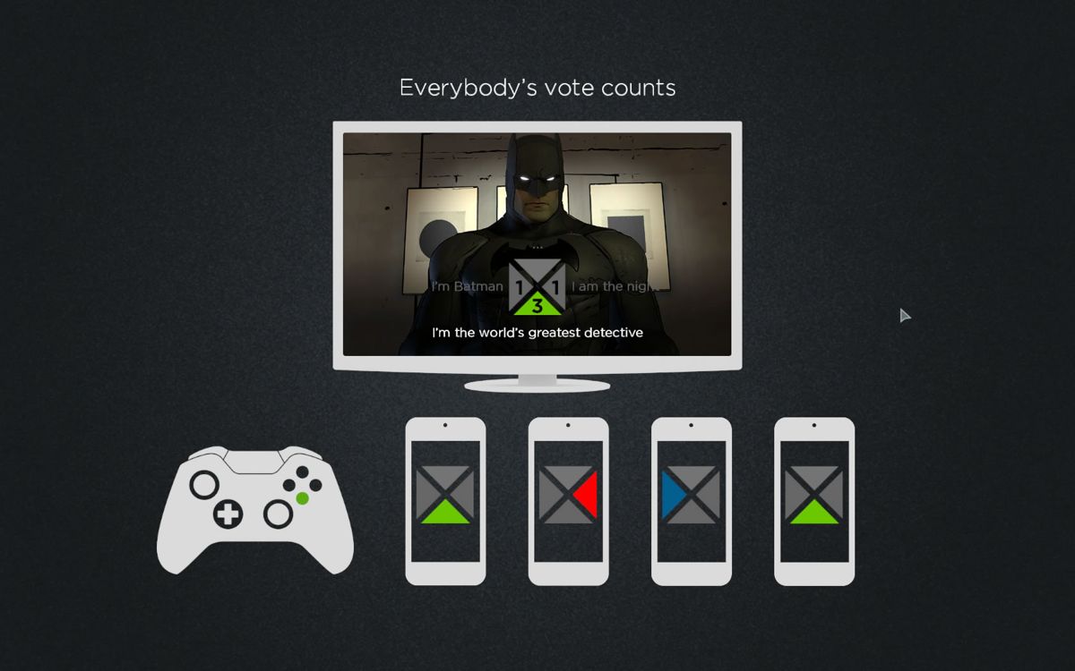 Batman: The Telltale Series (Windows) screenshot: Explanation of the new Crowd Play feature