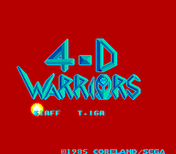 4-D Warriors (Arcade) screenshot: Title screen