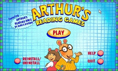Arthur's Reading Games (Windows) screenshot: The first title screen