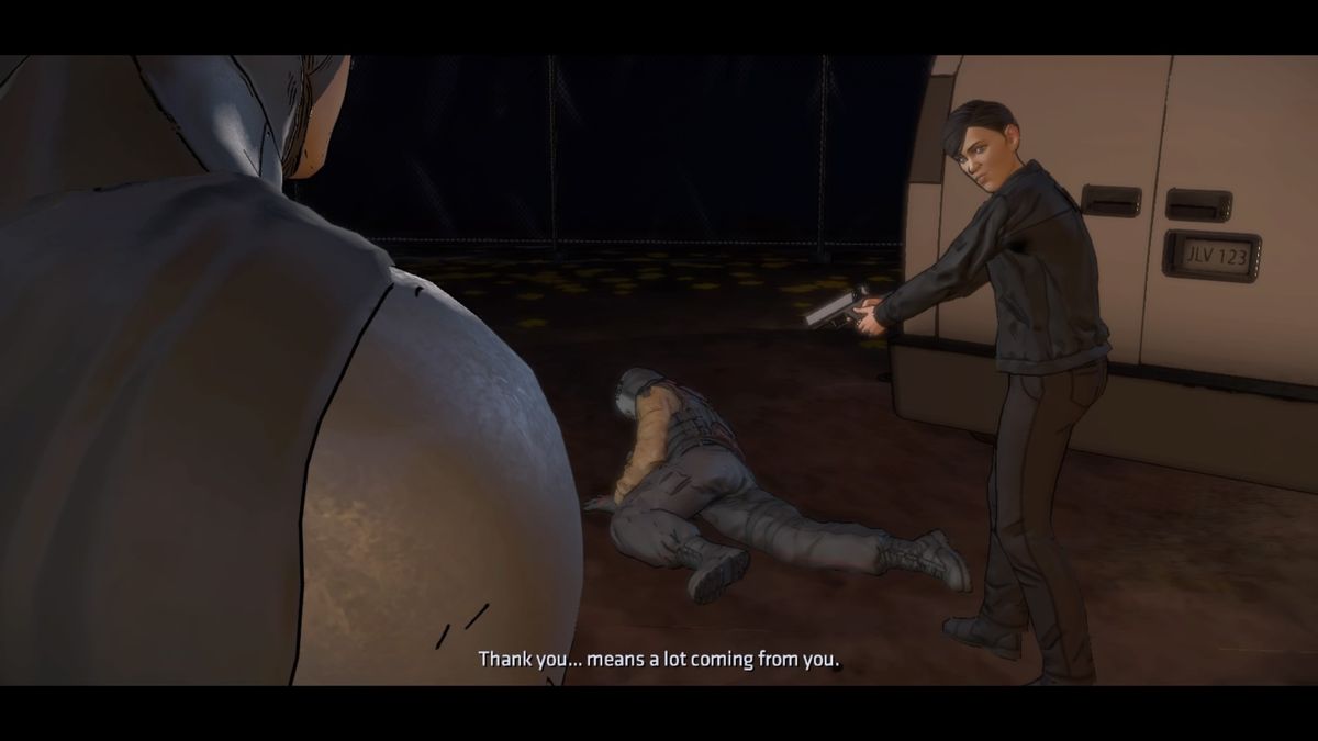 Batman: The Telltale Series - Episode Three of Five: New World Order (PlayStation 4) screenshot: Done helping officer Montoya, but no time to stay and chat