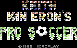 Keith Van Eron's Pro Soccer (Commodore 64) screenshot: Loading screen