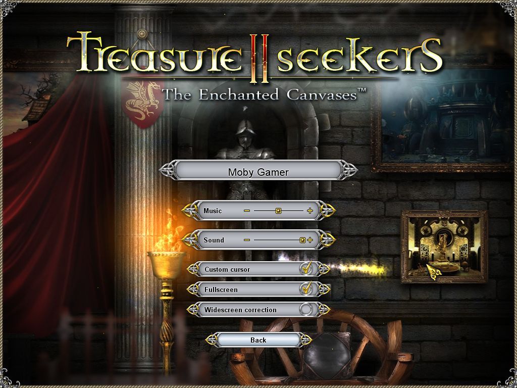 Treasure Seekers II: The Enchanted Canvases (Windows) screenshot: The game configuration options.