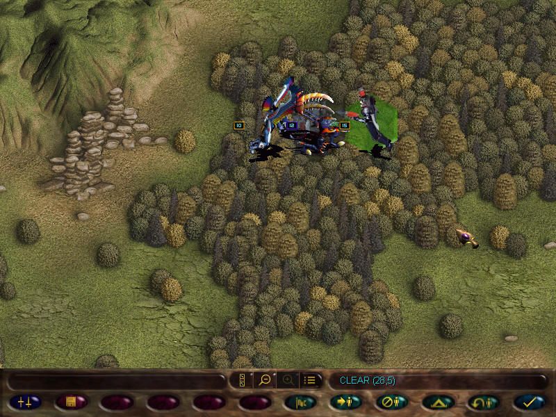 Warhammer 40,000: Rites of War (Windows) screenshot: Those two flying units are easily killing of this melee unit, which can't attack airborne units.
