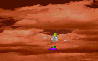 Space Dude (DOS) screenshot: Underwater (somehow)