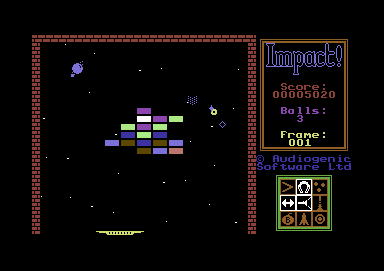 Blockbuster (Commodore 64) screenshot: Destroyed an obstacle