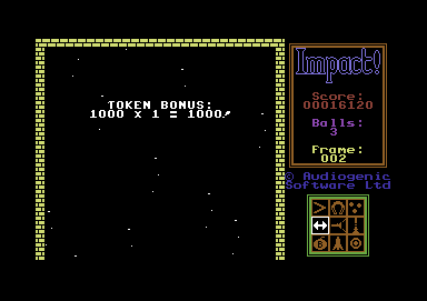 Blockbuster (Commodore 64) screenshot: Awarded a token for your trouble